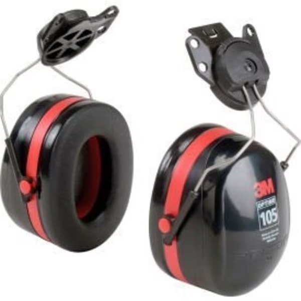 3M„¢ PELTOR Optime„¢ 105 Earmuffs H10P3E, Hard Hat Attached, NRR 18 dB, 3M, Mfr#: 7000002327